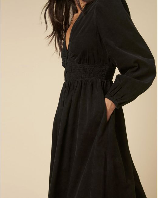 Nobody's Child Black Riley Midi Dress