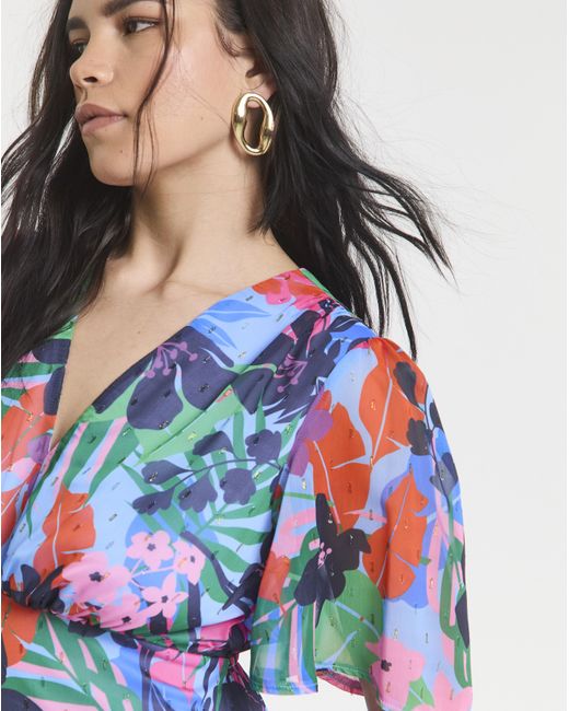 Twisted Wunder Blue Ava Floral Dress