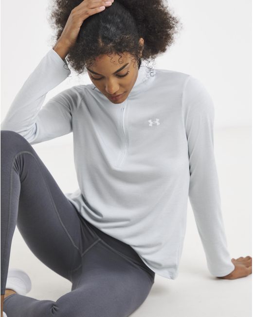 Under Armour White Tec 1/2 Zip Twist Top