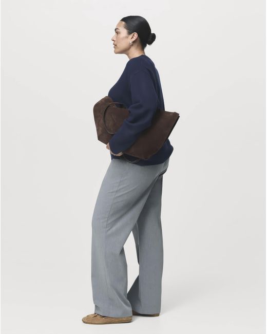 Mango Blue Crew Neck Sweater