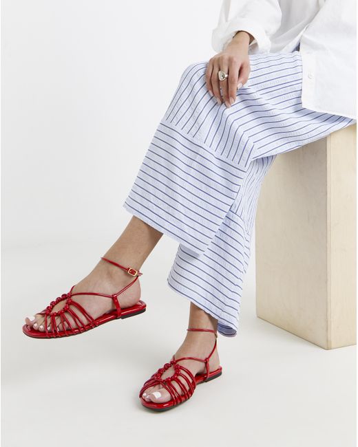 Simply Be White Tubular Woven Sandals Extra Wide