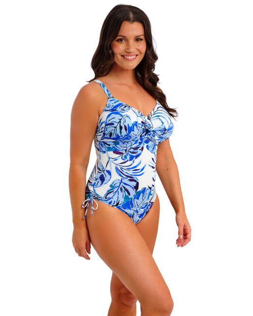 Fantasie Blue Kefalonia Twist Front Swimsuit