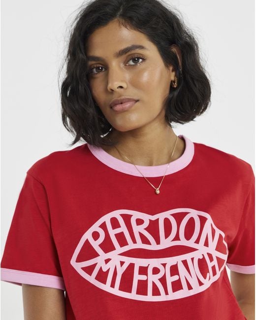 Simply Be Red Ringer T-Shirt