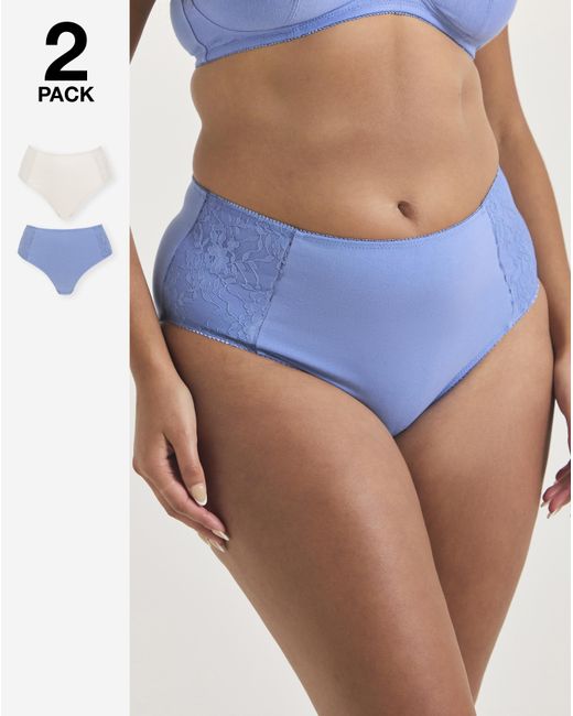 Pretty Secrets Blue New Sarah 2 Pack Full Knickers
