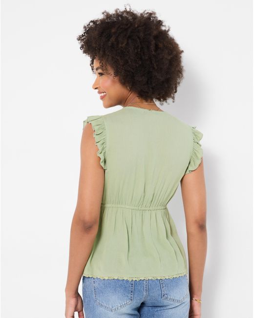 Joe Browns Green Francesca Embroidered Top