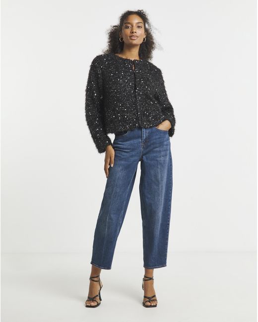 Joanna Hope Black Sequin Jacket