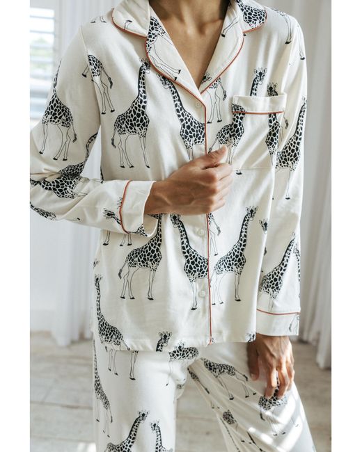 Chelsea Peers White Button Up Pj Set