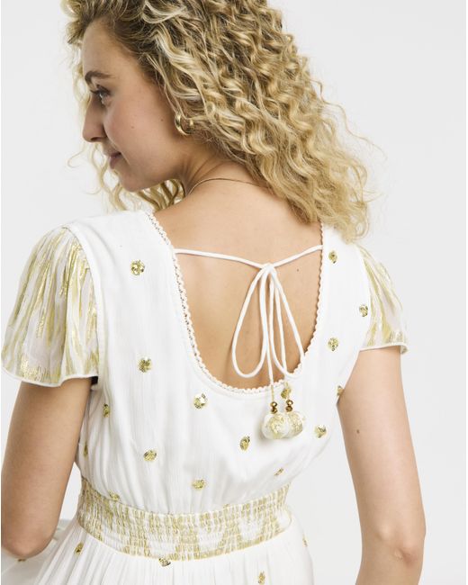 Joe Browns White Ibiza Nights Sequin Dress