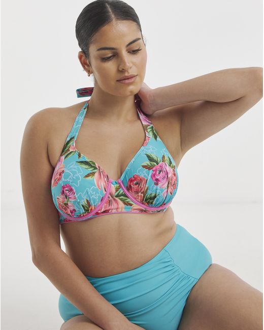 Joe Browns Blue Flower Girl Bikini Top