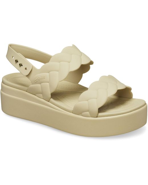 CROCSTM Metallic Brooklyn Low Wedge Sandal