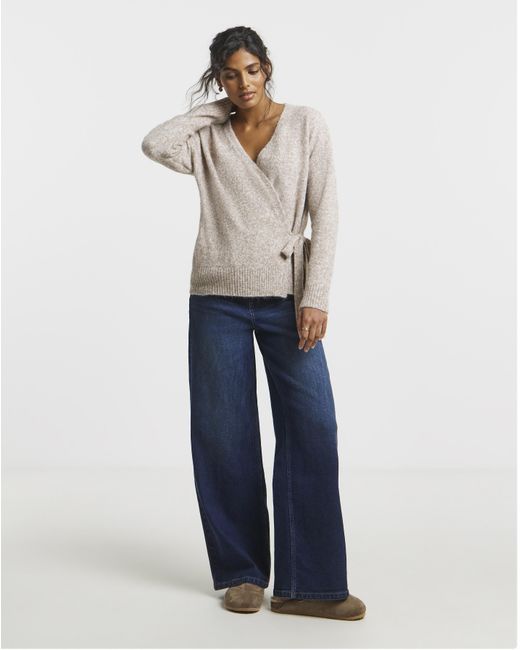 Simply Be Gray Ballet Wrap Cardigan