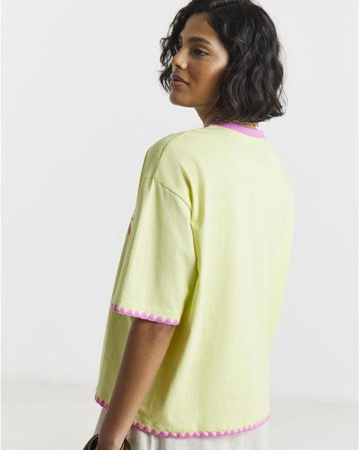 Simply Be Green Pina Colada Graphic Oversized T-Shirt