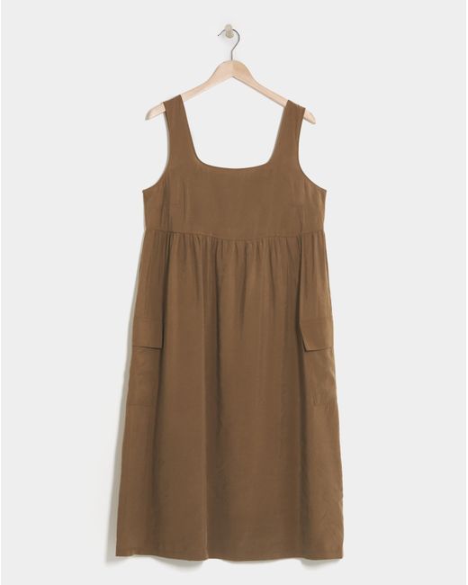 Simply Be Brown Cargo Utility Midi Dress