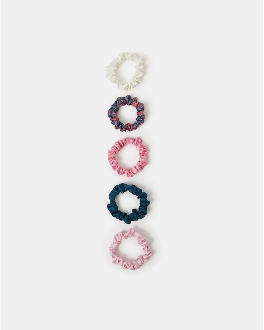 Accessorize White Skinny Satin Hair Scrunchies