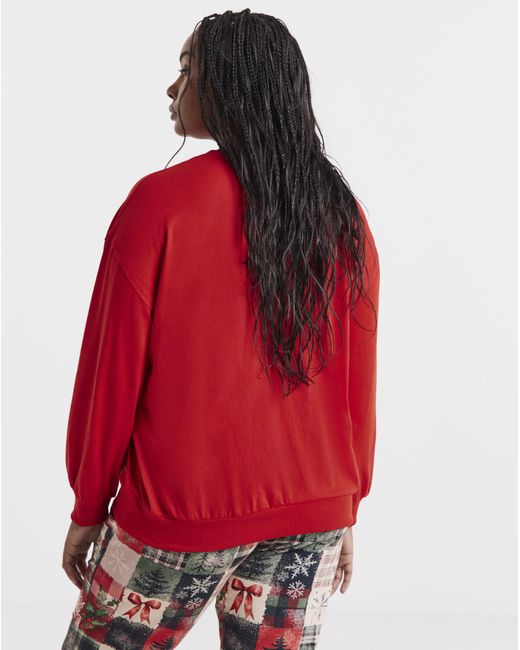 Joe Browns Red Patchwork Sweatshirt