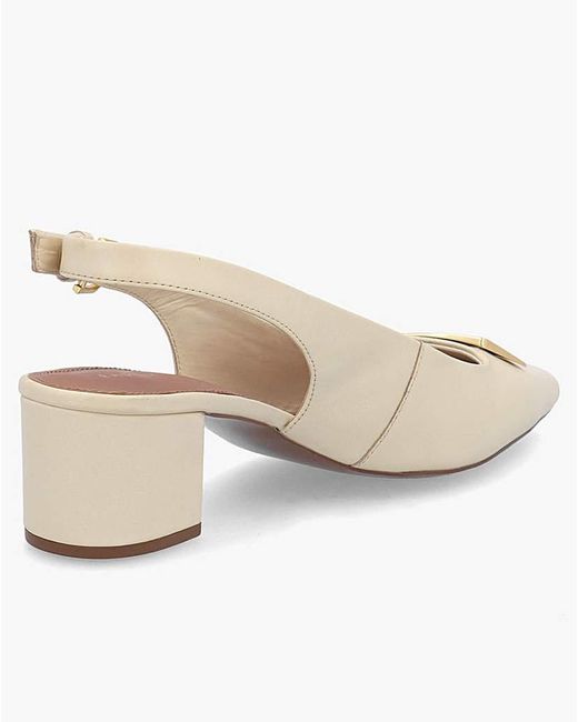 Radley White Bliss Crescent Sling Backs