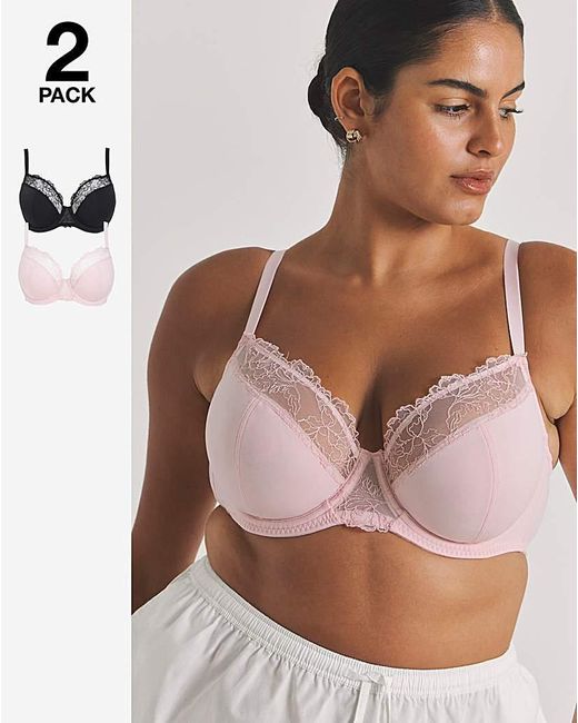Pretty Secrets Brown 2 Pack Rosalie Full Cup Wired Bras