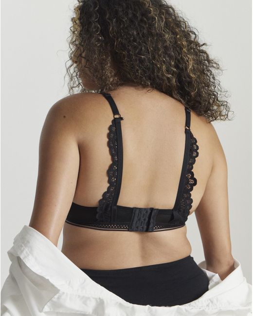 Figleaves Black Harper Lace Bralette D-G