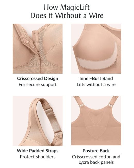 Glamorise White 1265 Magic Lift Bra