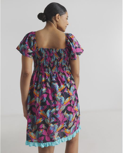 Joe Browns Blue Floral Print Beach Dress