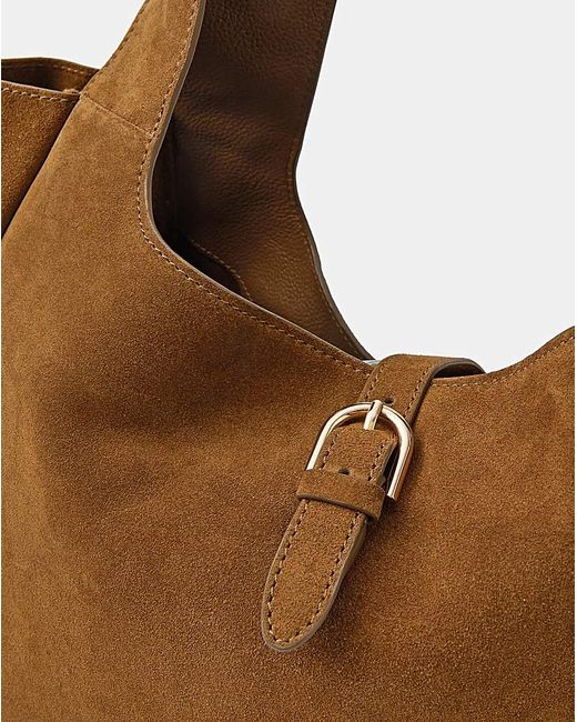 Accessorize Brown Suede Shoulder Bag