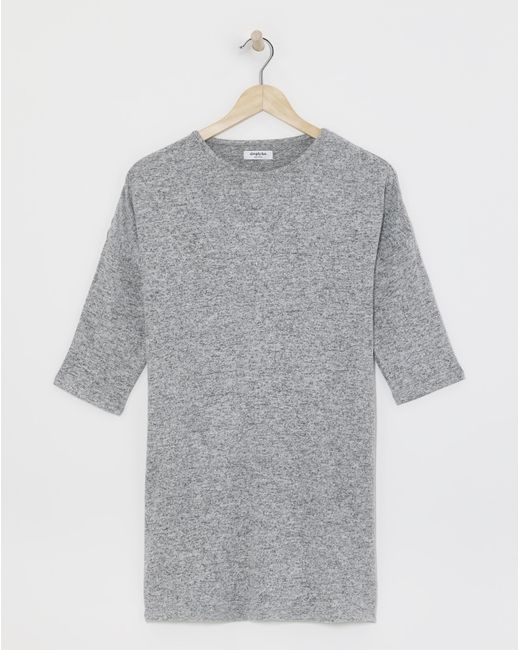 Simply Be Gray Soft Touch Side Pocket Tunic
