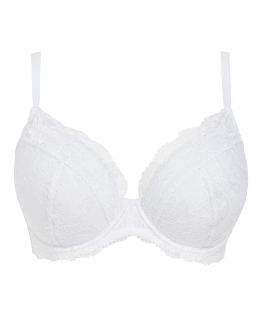 Pretty Secrets White Ella Plunge Wired Bra