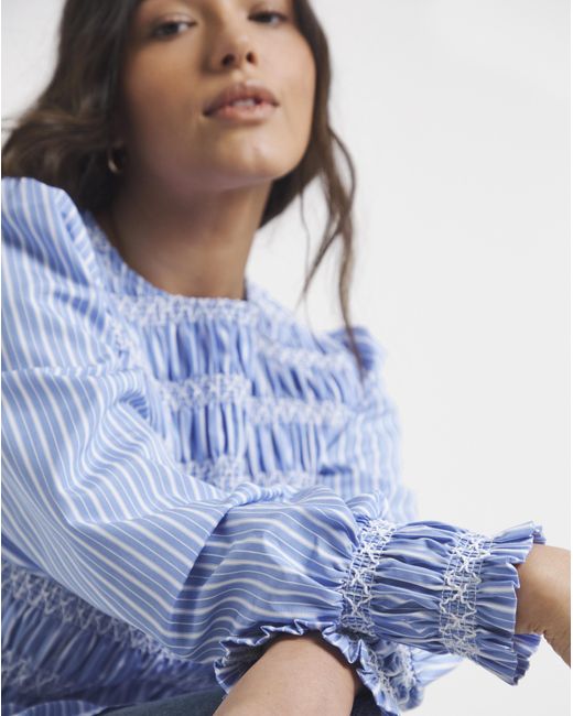 Simply Be Blue Poplin Blouse