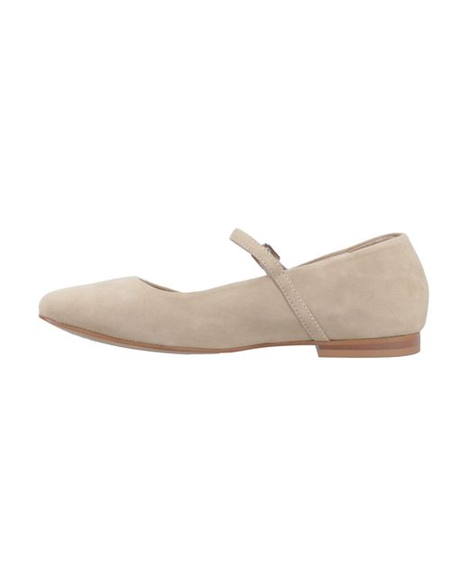 Hush Puppies White Pasha Suede Ballerina