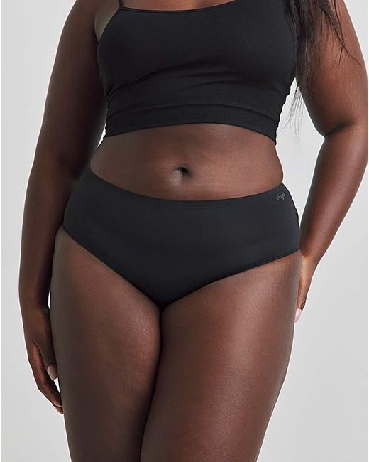 Sloggi Black 2Pk Zero One Midi Knicker