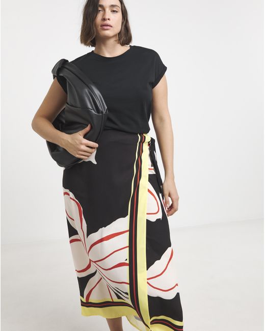 Simply Be White Sbe Spun Knot Detail Midaxi Skirt
