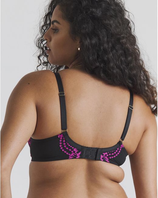 Ann Summers Brown Seductive Plunge Bra Blk/Pnk