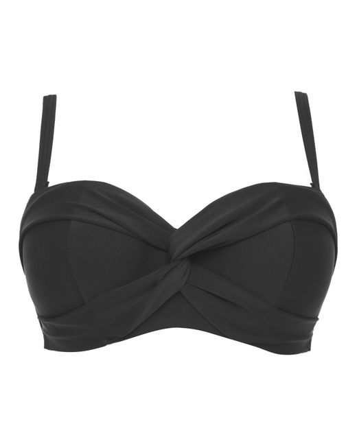 Figleaves Blue Rene Loop Front Underwired Bikini Top