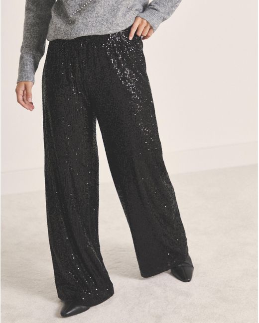 Simply Be Natural Sequin Wide Leg Trousers
