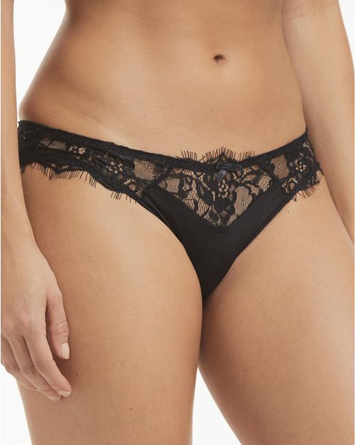 Figleaves Black Pulse Lace Brazilian