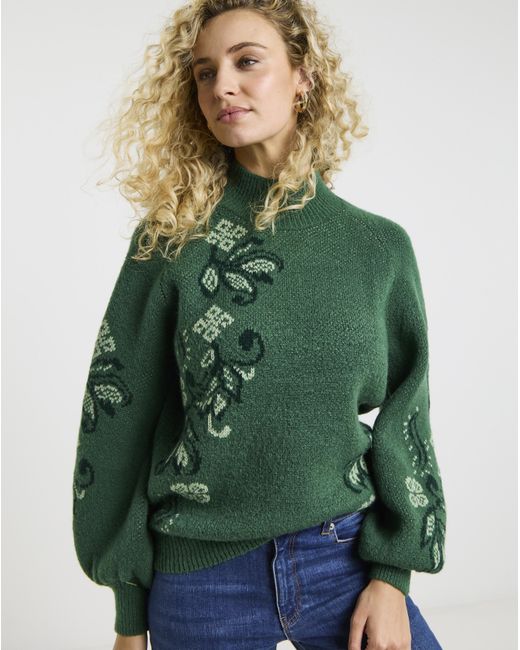 Joe Browns Green Perfectly Paisley Jumper