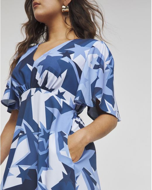 Twisted Wunder Blue Grace Star Mini Dress