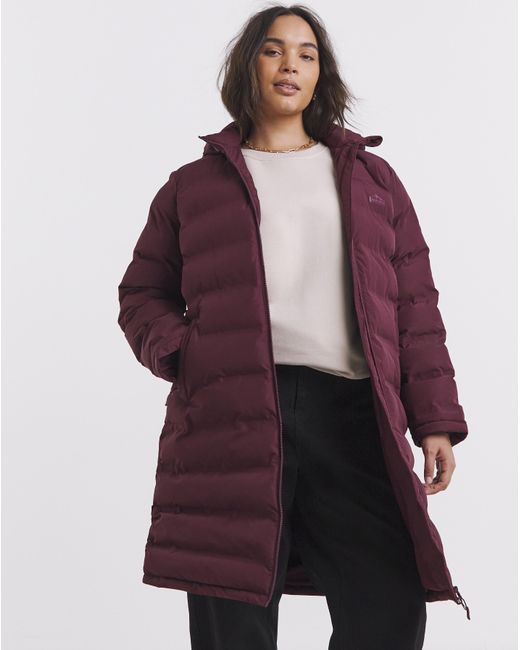 Snowdonia Red Showerproof Long Padded Jacket