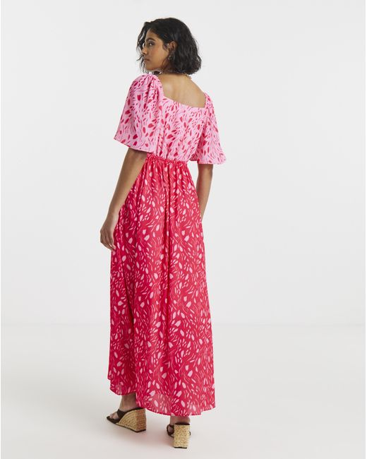Twisted Wunder Red Chiffon Maxi Dress