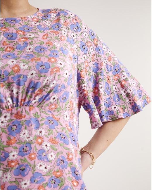Nobody's Child Pink Eva Floral Midi Dress