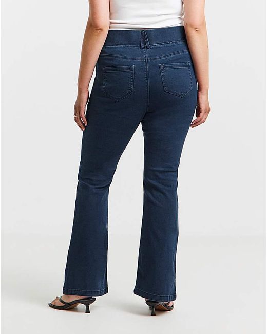 Simply Be White Flared Pull On Jeggings