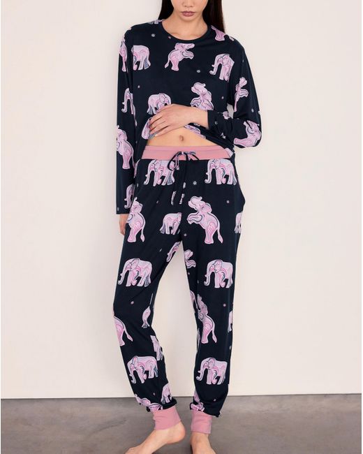 Chelsea Peers Blue Long Sleeve Pj Set