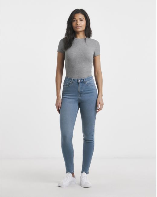 Simply Be Blue Mid Skinny Highwaist Super Stretch
