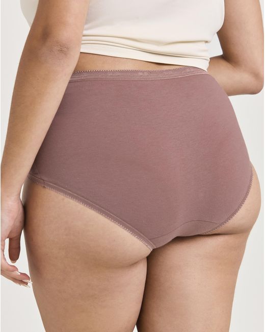 Sloggi Pink 3Pk Basic Midi Knicker Cocoa Mult