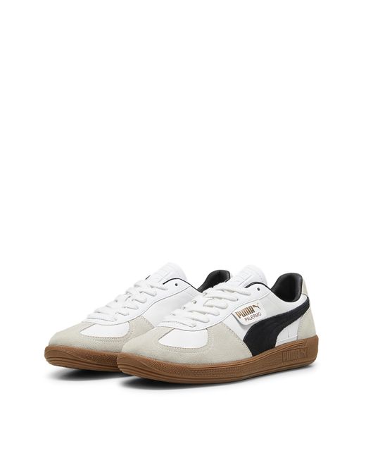 PUMA White Palermo Leather Trainers