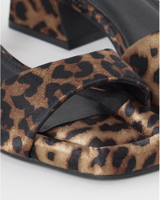 Simply Be Blue Barely There Low Block Heel Ex Wide