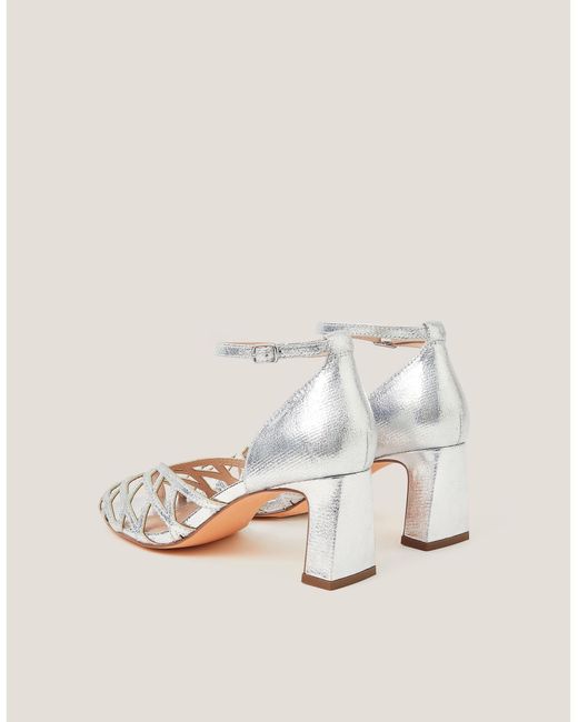 Monsoon Natural Callie Metallic Heel Sandals