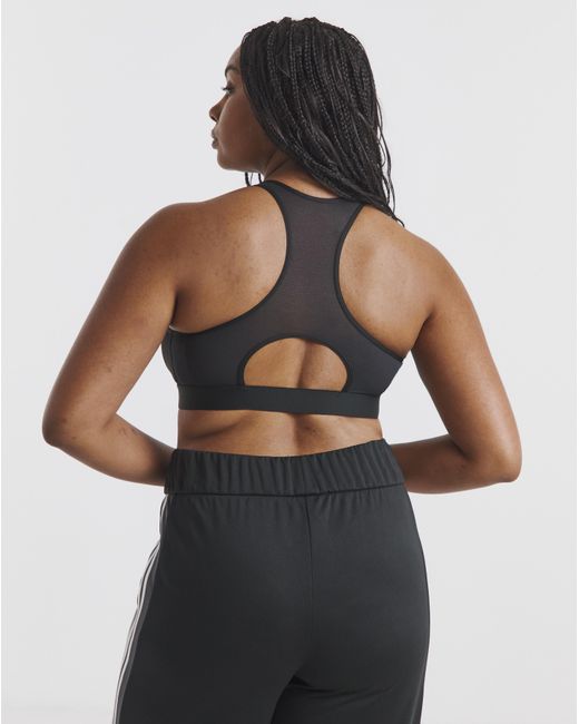 Adidas Black Performance Medium Support Bra