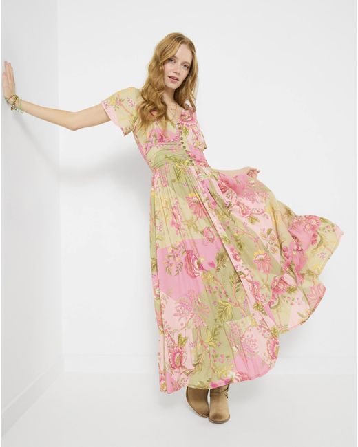 Joe Browns White Jb Prettiest Patchwork Print Dress