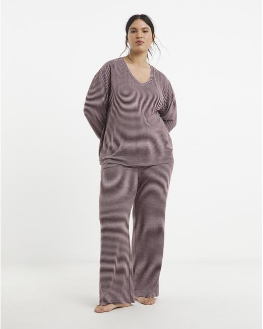 Pretty Secrets Purple Soft Knit Lounge Set